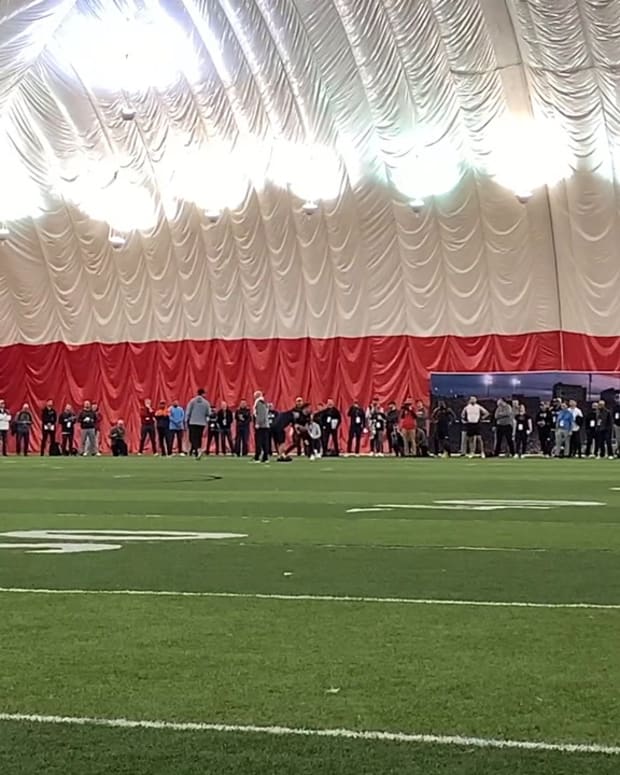 Desmond Ridder Pro Day Throwing Session